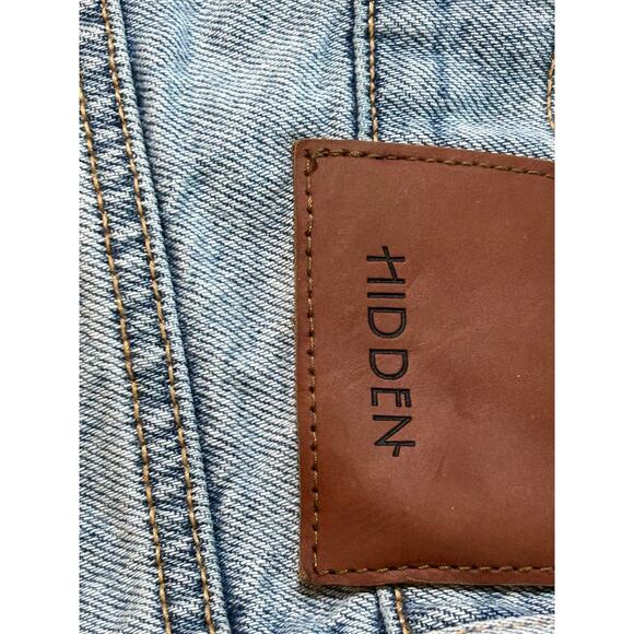 HIDDEN LOS ANGELeS DISTRESSED BUTTON FLY DENIM 100% COTTON WOMENS SIZE 26" WAIST - Picture 3 of 8